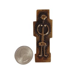Percz Janos Copper Modernist Figural Lady Brooch, Signed E110