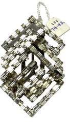 VTG Rhinestone Sllver Clip For Bonwilteller 1 3/4″ x 2 3/4″ Signed