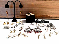 Vintage Pierced Earrings Beautiful Collection 19 Pair 1980-2001 Good Quality