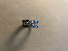 VTG Michael Valittuti 3ct CZ Tension Set NH Stainless Steel Square Band Ring SZ9