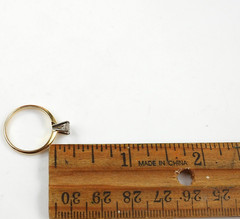 Vintage Ring Solid 14K Yellow Gold Solitaire Diamond Engagement Fine Jewelry