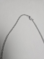 Vintage Antique Silver-Tone Necklace with Turquoise Teardrop Pendant”