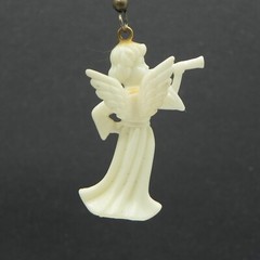 Angels Playing Instruments Dangle Earrings VTG Christmas Holiday Horn Cello