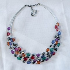 Vintage necklace Kenneth Cole set, KC zebra, Laura Ashley pendant & multi color