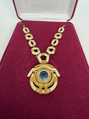 JBK Camrose & Kross Jackie Kennedy Enamel Necklace 21″ 28.32g Box COA