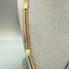 Park Lane Vintage Boxed Snake Chain Station Necklace 24″ Chic Heavy Oversized