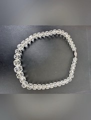 Vintage Victorian Rock Crystal Beaded with Sterling Silver Clasp 16” Necklace