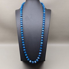 Vintage Blue Beaded Necklace Lot Something Blue Wedding Bridal Layering 18 32in