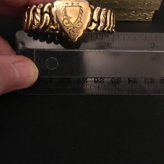 VTG LA MODE “Precious Metal” WWII SWEETHEART EXPANSION STRETCH LOCKET BRACELET