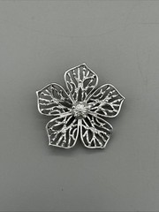 Gerry’s Hibiscus Hawaiian State Flower Brooch Pin Signed Floral Vintage GIFT 1.5
