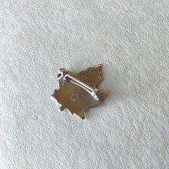 Vintage Sterling Silver Maple Leaf Pin Brooch 1 in. Signed