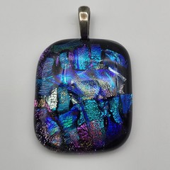 Fabulous artisan Blue art glass pendant OOAK whimsical fun