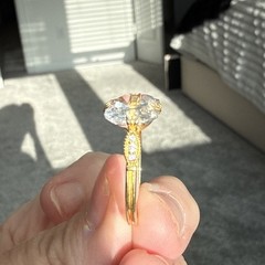 Art Deco Style 3.5Ct Asscher Cut Lab Created Diamond 14K Gold FN Engagement Ring