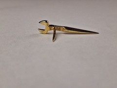 14K Solid Yellow Gold Iron Workers 3/4″ Wrench Tie Lapel Pin 1.59 grams