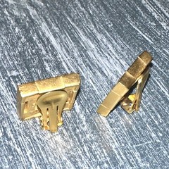MOMA MUSEUM OF MODERN ART FRANK LLOYD WRIGHT STORER HOUSE GOLD CLIP ON EARRINGS