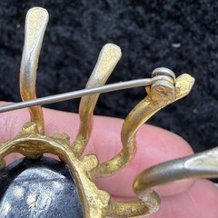 Vintage Insect Brooch Abstract LARGE Gold Tone READ