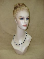 VINTAGE 14K GOLD LAPIS LAZULLI BEAD & CULTURED PEARL NECKLACE!18 1/2″ ESTATE
