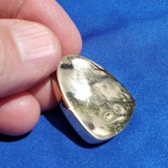 Original EARTH MINED Black Australian OPAL Bezel Set Pendant Deco SOLID 14K GOLD