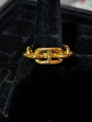 Hermès Chaine d’Ancre Gold Plated Scarf Ring Anchor Chain Design