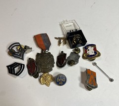 Military Lot Of 14 Misc. Themed Pins USA