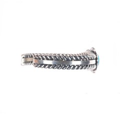 6.4″D Cadman Navajo sterling silver high grade spiderweb turquoise cuff bracelet