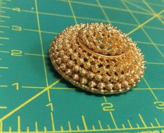 Vintage Gold Tone Pin Brooch Signed Cora Approx 2 inch wide x 1 inch tall Nice!