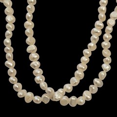 Vintage Unbranded Two Strand Freshwater Pearls Choker Necklace