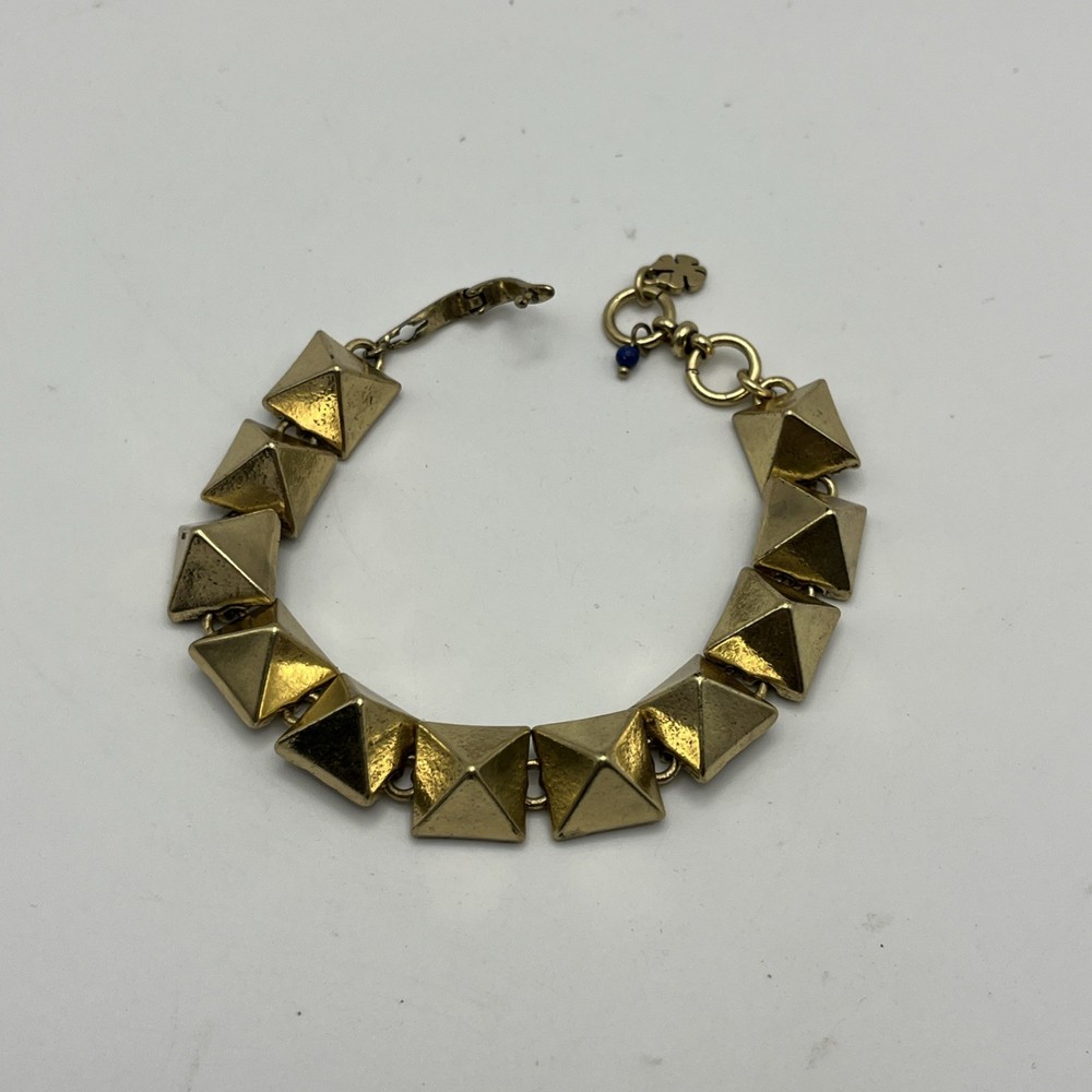 Vintage HTF Rare Lucky Brand Gold Tone Pyramid Bracelet Boho Chic Spike