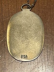 Vintage 1976 MMA Egyptian Revival King Tut Cartouche Pendant Necklace 23” Chain