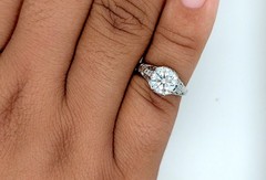 Art Deco Diamond Engagement Ring 1.20ct D VS1 Ideal Platinum IGI Original 1920’s
