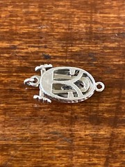 Art Deco Clasp White Gold Diamond Engraved Open Push Box Jewelry Finding