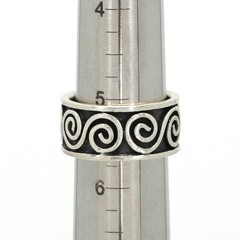 Vintage Silpada Oxidized Sterling Spiral Scroll CZ Solitaire Ring R1233 Sz 5.25