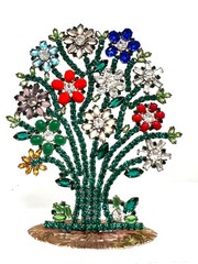 NICE CHRISTMAS TREE WITH MANY STONES SIGNED HUSAR.D POSTAGE WITH FEDEX C-22