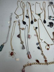 Vintage Handmade Stone Jewelry Lot. Many Necklaces and Bracelets.