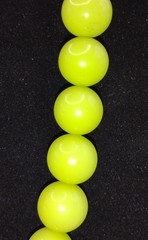 Vintage West Germany Apple Green Lime Bubblegum Beaded Choker Necklace