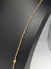 1970 NAPIER 36 in Gold Tone Metal Seed Beads Stations Necklace