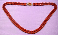 Double Strand ☆ Round Faceted ☆ Terracotta ☆ Glass Bead ☆ Necklace & Earrings