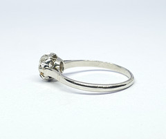 Antique Platinum Solitaire Ring With Natural Diamond – 339