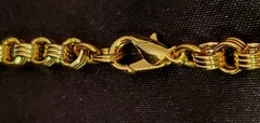 CAROL DAUPLAISE Vintage Necklace, Golden Chain & Ivory Pearls in Tassel Design