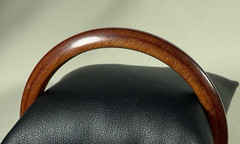 Lot of 4 Bangle Bracelets Wood-like Lacquered Painted 2 Gray 1 Brown 1 Multi EUC