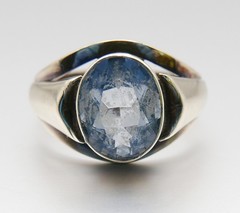 VINTAGE 8KT GOLD (333) SIZE 6 RING WITH AQUAMARINE BIRTHSTONE – 2.5 G 1.67 DWT