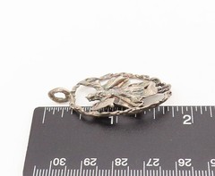 925 Sterling Silver Vintage Pendant Solid Carved Moses 10 Commandments PT22596
