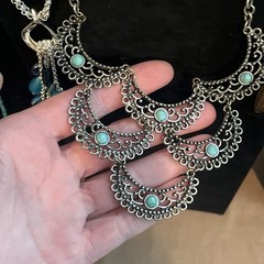 Jewelry Lot Faux Turquoise Blue Southwestern Style Necklaces Bracelets Earrings