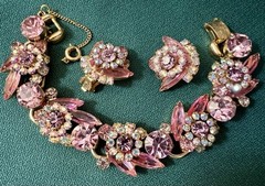 BREATH-TAKING GORGEOUS VINTAGE JULIANA BRACELET EARRINGS SET EXCELLENT CONDITION