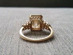 Art Deco Vintage Antique 4.20 Ct Diamond Wedding Ring 14K Yellow Gold Over