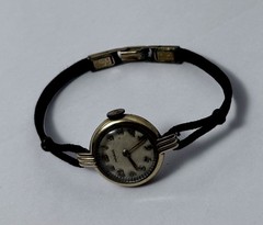 Antique Art Deco Movado Gold Filled Lady Wrist Watch / Gemex GF Band Mechanical