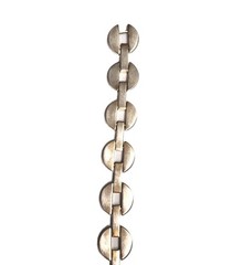 Vintage Gold Tone Chunky Open Center Round Link Chain Bracelet Retro Costume GUC