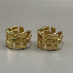 Anne Klein Womens Half Hoop Clip On Earrings Gold Tone Metal