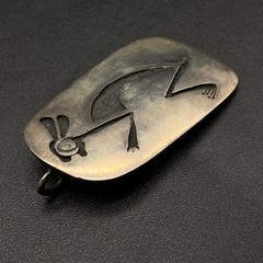 Vintage Southwestern Rabbit Hare Sterling Silver Pendant Hopi Style