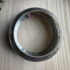 VTG Bangle Bracelet Size 8 Engraved Carp Fish Silver Tone Metal Incised Asian
